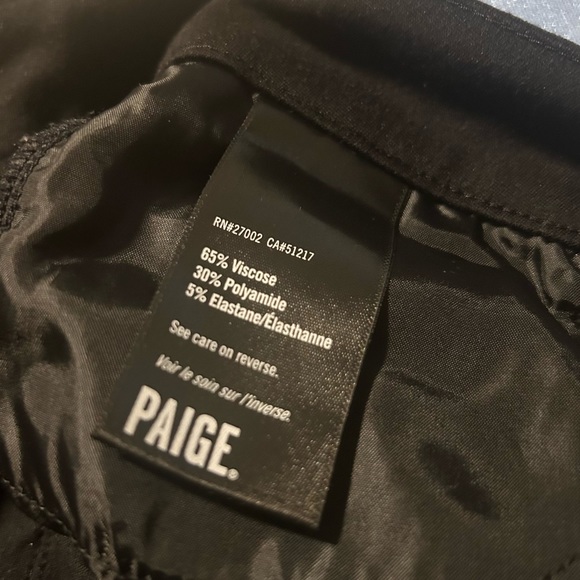 PAIGE Verdugo Ultra Skinny Stretch Black Pants Size 29 - Picture 8 of 9